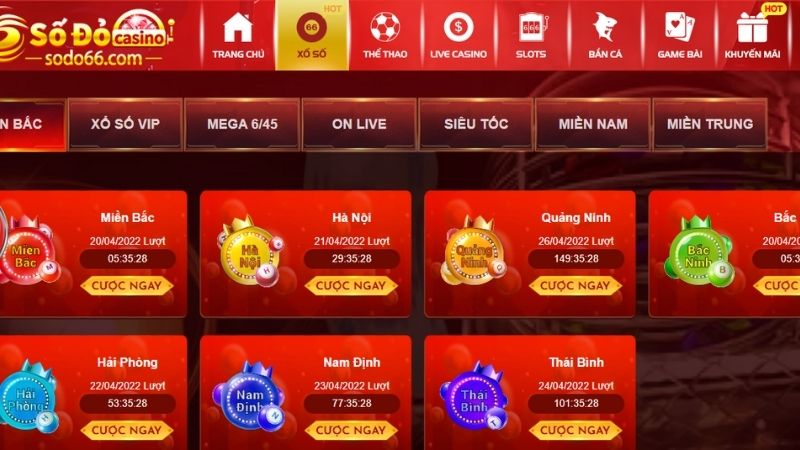 Xổ số online tại Số đỏ Casino